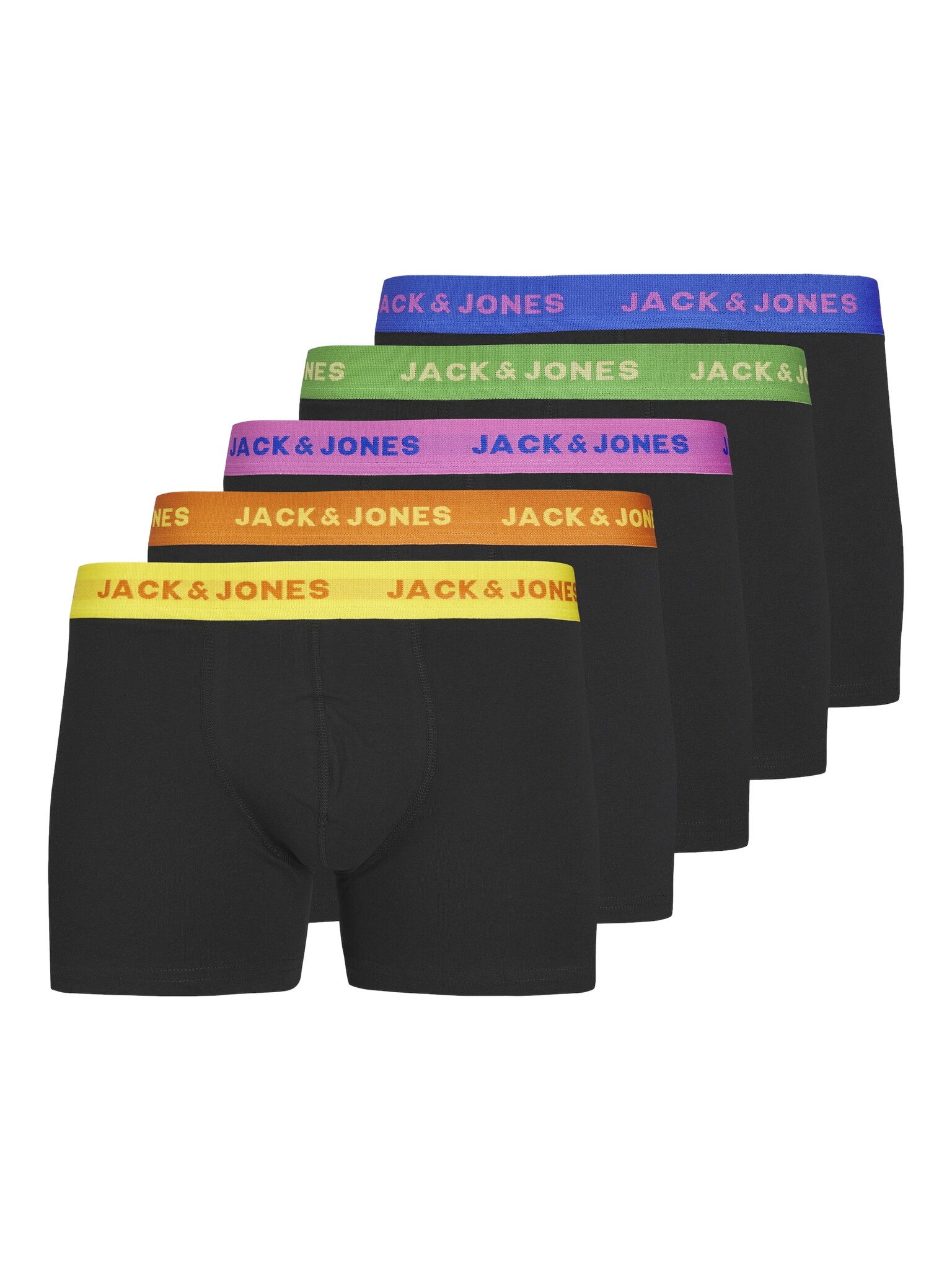 Jack Jones Jack Jones Heren Boxershorts Trunks JACLEO Zwart 5 Pack