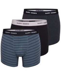 Happy Shorts 3-Pack Boxer Shorts Men D923 Stripes