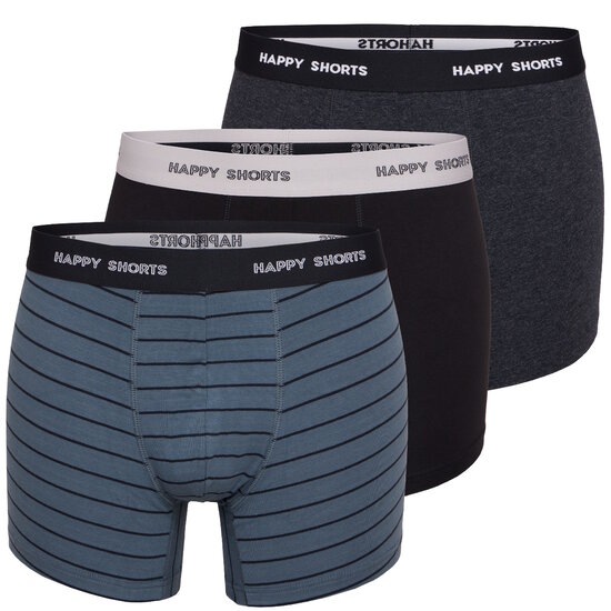 Happy Shorts Happy Shorts 3-Pack Boxershorts Heren D923 Stripes Print