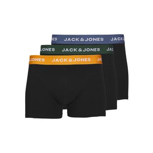 Jack & Jones Heren Boxershorts Trunks JACGAB Zwart 3-Pack