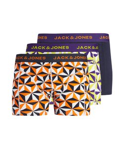 Jack & Jones Boxershorts Heren Trunks JACGEOMETRIC GEMS Print 3-Pack