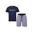 Phil & Co Phil & Co Shortama Men's Short Pyjamas Cotton Blue/Grey