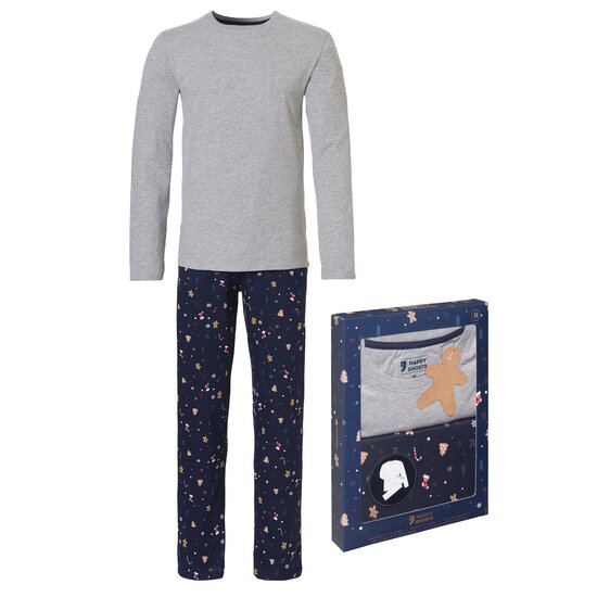 Happy Shorts Happy Shorts Men's Christmas Pajama Set Shirt + Pajama Pants Giftbox