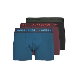 Jack & Jones Boxershorts Heren Microfiber Trunks JACMAVE Effen 3-Pack