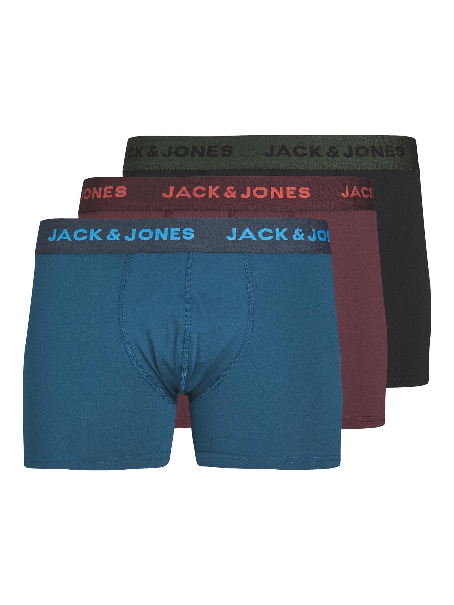 Jack Jones Jack Jones Boxershorts Heren Microfiber Trunks JACMAVE Effen 3 Pack