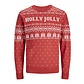 Jack & Jones Jack & Jones Christmas Sweater Men's Knitted JORHOLLY Red