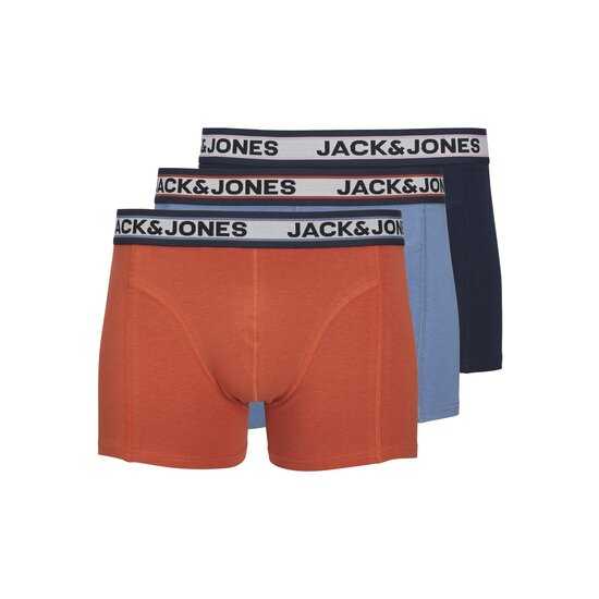 Jack & Jones Jack & Jones Plus Size Boxershorts Heren Trunks JACMARCO Rood/Blauw/Donkerblauw 3-Pack