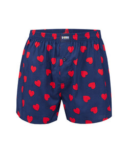 Happy Shorts Wide Boxer Shorts Men With Red Hearts