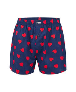 Happy Shorts Wijde Boxershort Heren Met Rode Hartjes