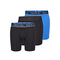 Phil & Co Phil & Co Boxershorts Heren Met Lange Pijpen Boxer Briefs 3-Pack Zwart / Blauw