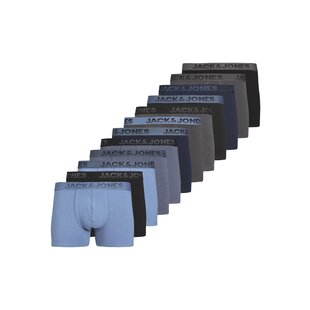 Jack & Jones Heren Boxershorts Trunks JACSHADE Blauw/Grijs/Zwart 12-Pack