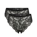 PIECES Pieces Ladies Slip V-Shape PCLINA Lace Black 2-Pack