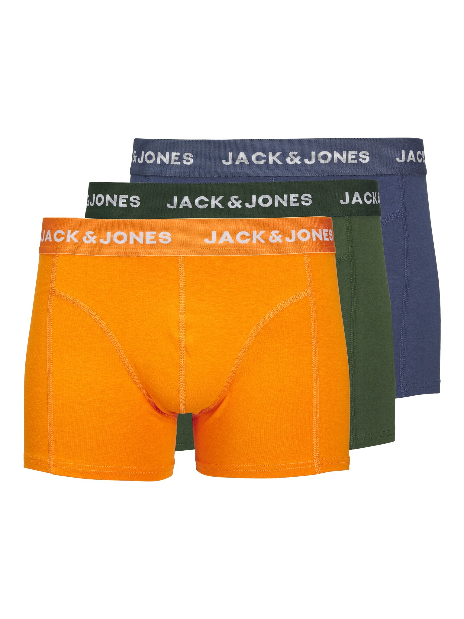Jack Jones Jack Jones Heren Boxershorts Trunks JACKEX Oranje Groen Blauw 3 Pack