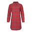By Louise By Louise Dames Pyjama Nachthemd Flanel Geruit Rood