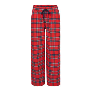 By Louise Ladies Pyjama Pants Checkered Flannel Red