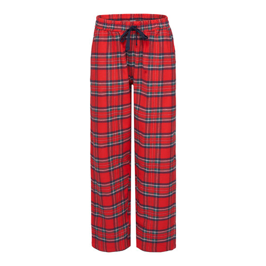 By Louise By Louise Dames Pyjamabroek Geruit Flanel Rood