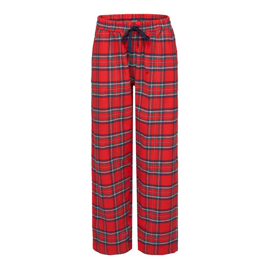 By Louise By Louise Ladies Pyjama Pants Checkered Flannel Red