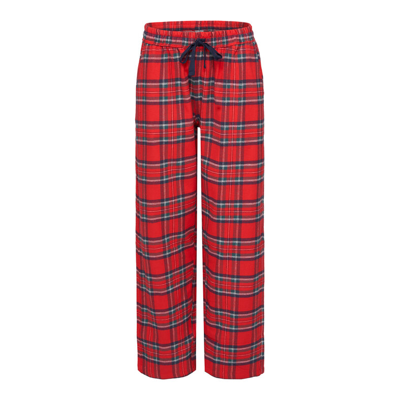 By Louise By Louise Dames Pyjamabroek Geruit Flanel Rood