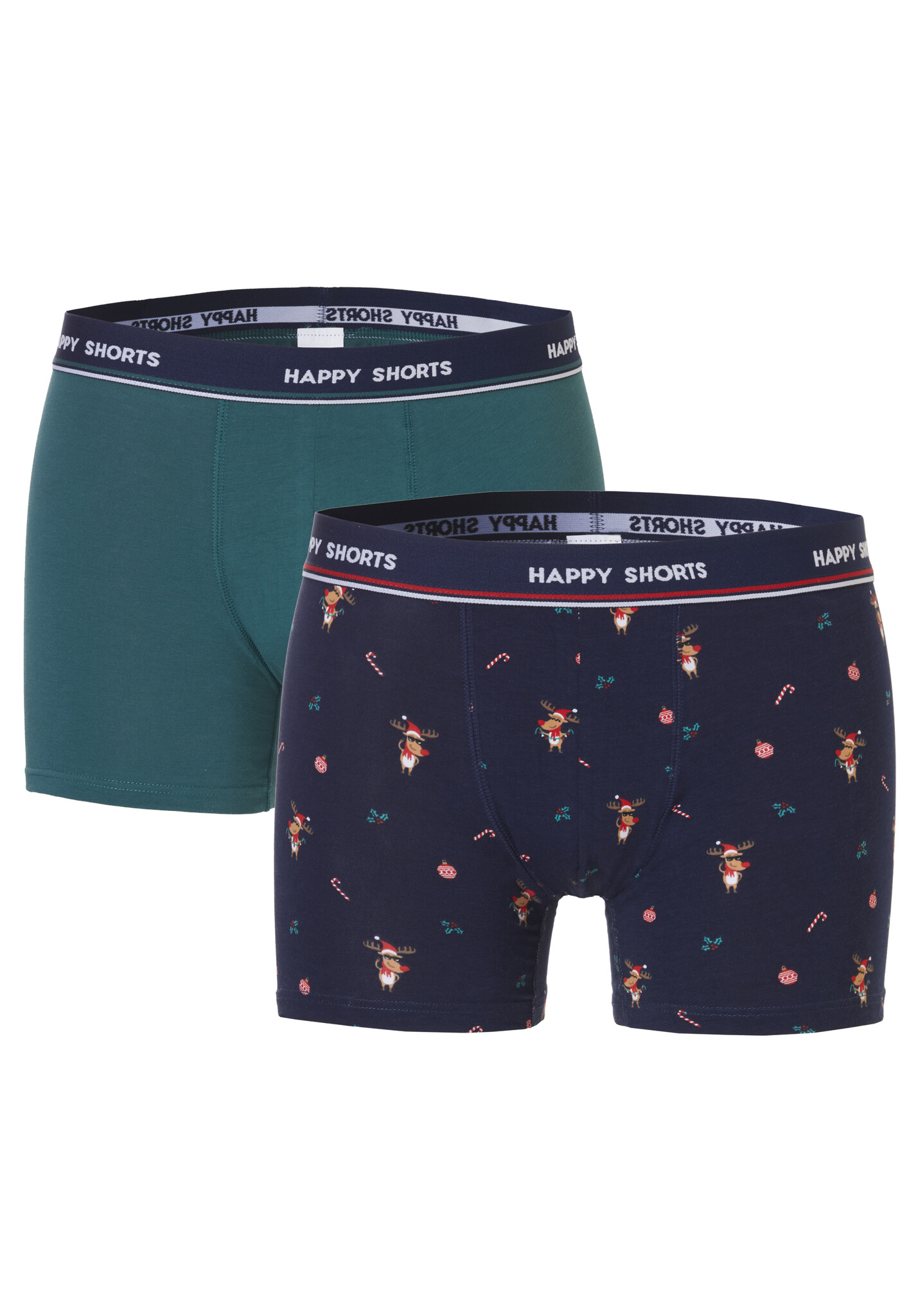Happy Shorts Happy Shorts Kerst Boxershorts 2 Pack Heren Cool Rudolph
