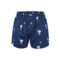 Happy Shorts Happy Shorts Wijde Boxershort Heren Muis Met Hartjes Blauw