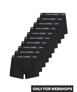 Jack & Jones Effen Zwarte Boxershorts Heren Multipack JACSOLID 10-Pack