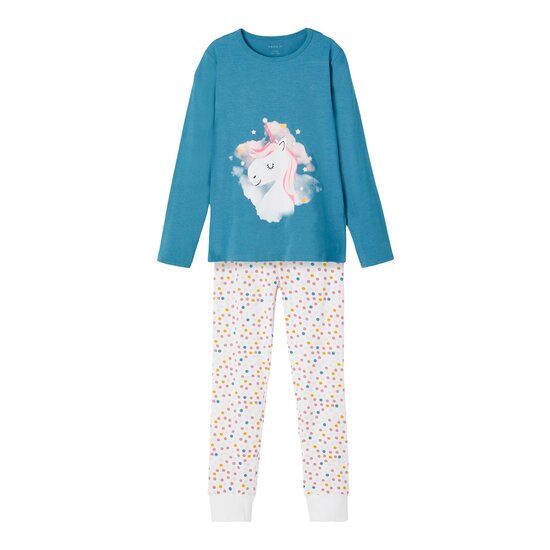 Name It Name It Meisjes Pyjama Lang Unicorn Blauw
