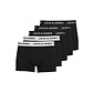 Jack & Jones Jack & Jones Heren Boxershorts Trunks JACSOLID Effen Zwart 5-Pack