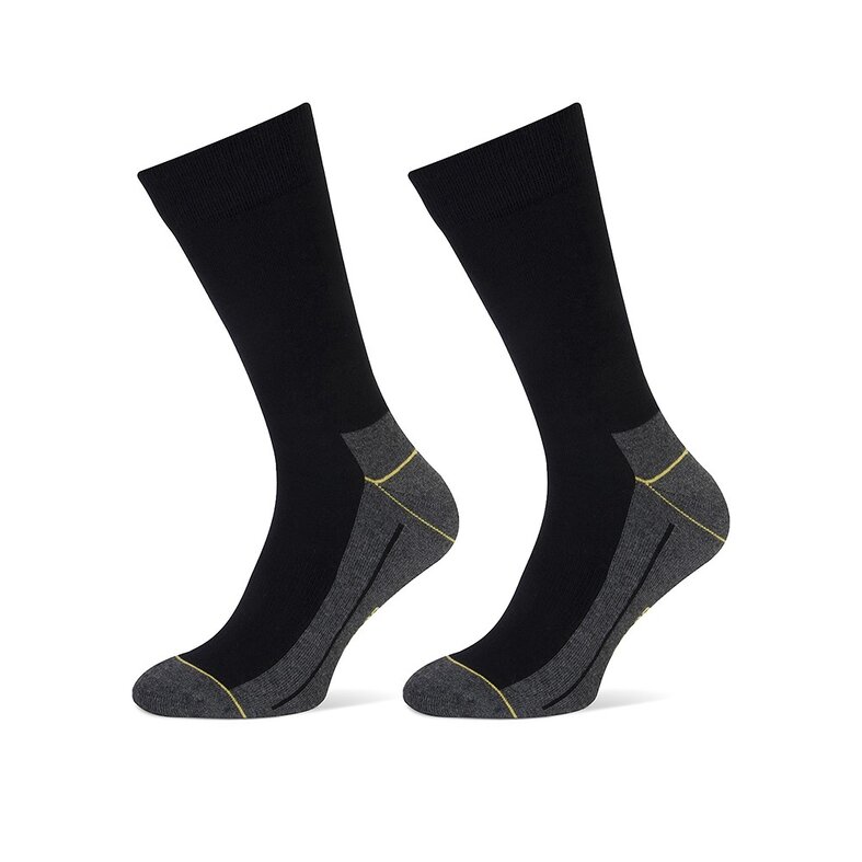 STAPP Stapp Yellow Men's Walker Socks 4425 Black 2-Pair