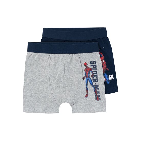 Name It Name It Boys Boxer Shorts Spiderman Blue/Gray 2-Pack