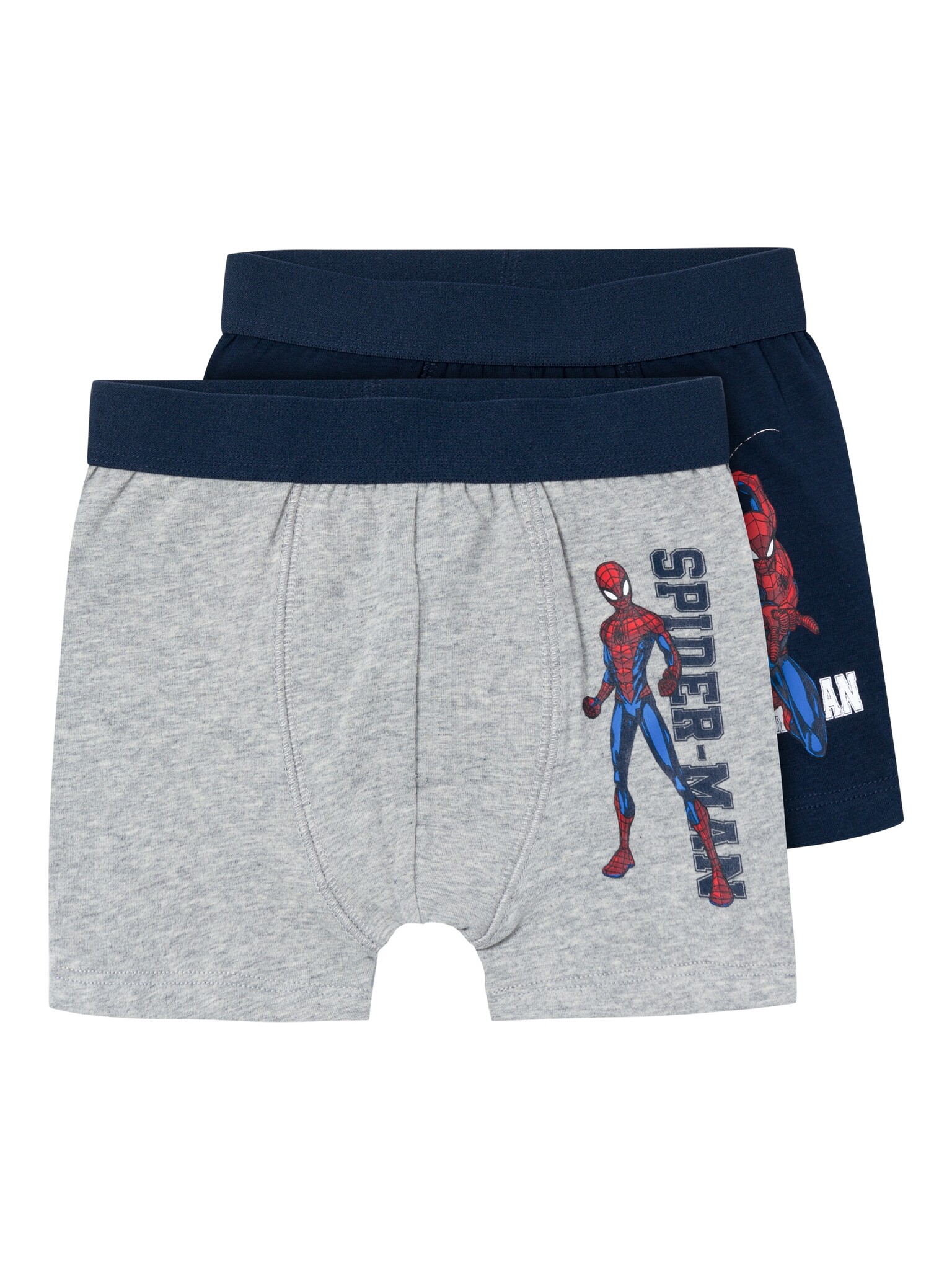 Name It Name It Jongens Boxershorts Spiderman Blauw Grijs 2 Pack