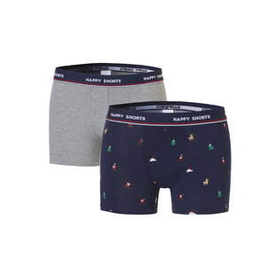 Happy Shorts Christmas Boxer Shorts 2-Pack Men's Classic Nutcracker