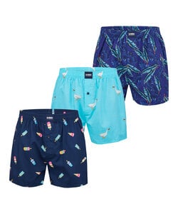 Happy Shorts Wide Boxer Shorts Men With Print 3-Pack