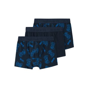 Name It Kinder Boxershorts Jongens NKMBOXER Gameprint 3-Pack Donkerblauw