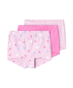 Name It Girls Hipster NMFTIGHTS With Heart Print 3-Pack Pink