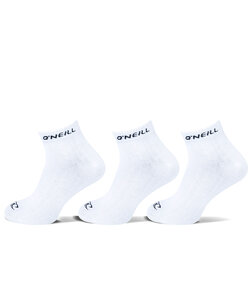 O'Neill Sneakersokken Unisex Quarter 3-Pack Wit