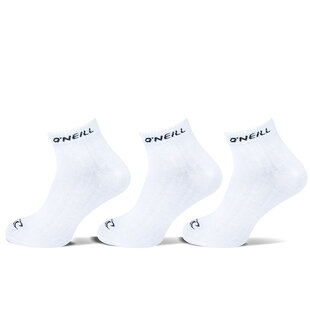 O'Neill Sneaker Socks Unisex Quarter 3-Pack White