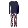 Phil & Co Phil & Co Men's Pyjama Set Long Cotton Blue Blocked