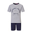 Phil & Co Phil & Co Heren Shortama Korte Pyjama Katoen Grijs Gestreept