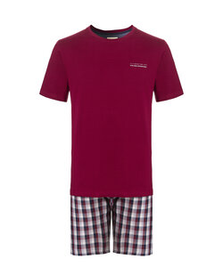 Phil & Co Men's Short Pyjamas Short Pyjamas Cotton Red