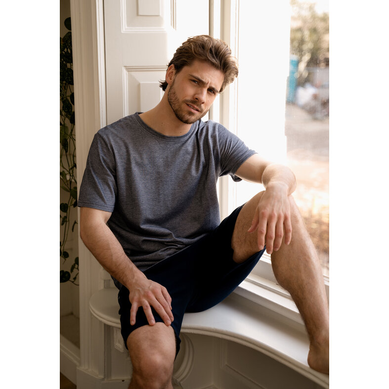 Phil & Co Phil & Co Men's Short Pants Short Pyjamas Cotton Gray