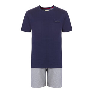 Phil & Co Men's Short Pyjamas Short Pyjamas Cotton Blue