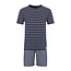 Phil & Co Phil & Co Men's Short Pants Cotton Short Pyjamas Blue / Gray Striped