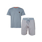 Phil & Co Phil & Co Heren Shortama Korte Pyjama Katoen Grijs