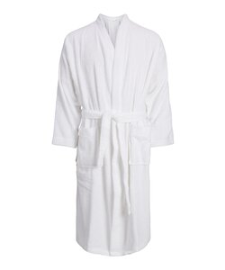 Jack & Jones Badjas Heren Badstof JACSOLID BATHROBE Wit