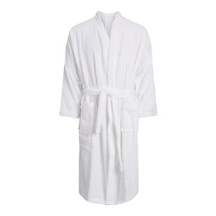 Jack & Jones Badjas Heren Badstof JACSOLID BATHROBE Wit