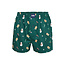 Happy Shorts Happy Shorts Wide Christmas Boxer Shorts Men's Snowman + Gingerbread Green