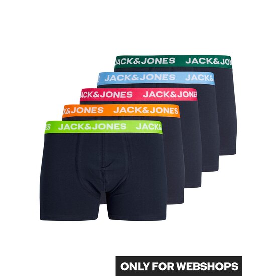 Jack & Jones Jack & Jones Boxershorts Heren Trunks JACNORMAN CONTRAST Effen 5-Pack