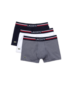 Lacoste Boxers Shorts Men Striped / White / Navy 3-Pack