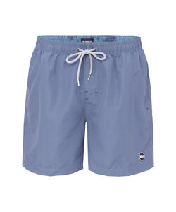 Happy Shorts Heren Zwemshort Effen Blauw/Grijs