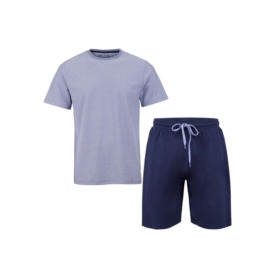 Phil & Co Phil & Co Shortama Men's Short Pyjamas Cotton Gray/Blue